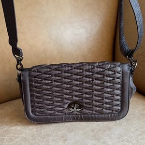 Lug Nylon Bubble Quilted Allegro Crossbody Bag Gunmetal Gray NWOT Lightweight